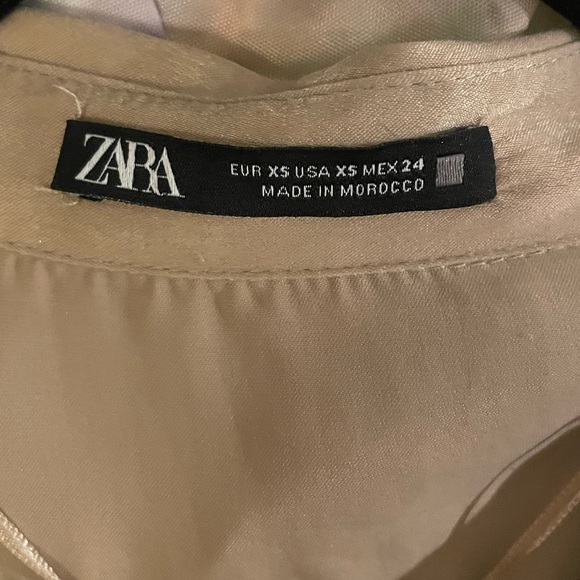 🌻HP🌻Zara Women’s X-Small Satin Effect Knot Jumpsuit - Picture 8 of 8